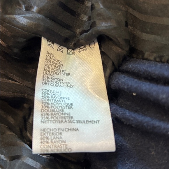 Anthropologie Elevenses Zip Up Faux Fur Wool Vest Women's Size S EUC - Picture 9 of 9